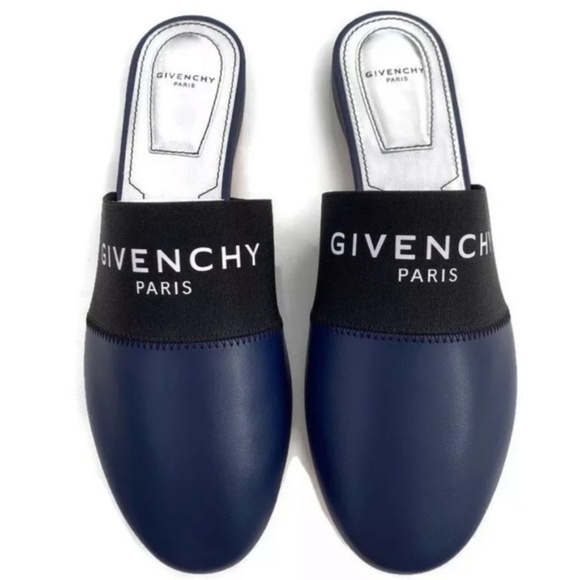 Givenchy Bedford Logo Mule Flats Navy Blue - Size 36 - Picture 2 of 2